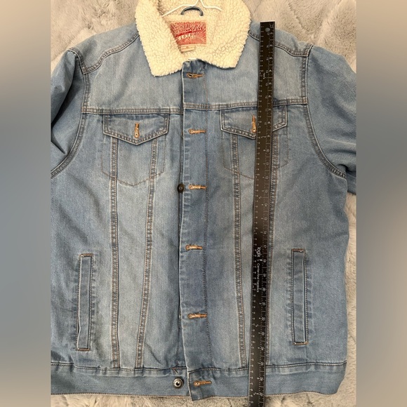Brooklyn cloth men’s xl extra large blue jean sherpa lined jacket ships fast - Picture 5 of 9